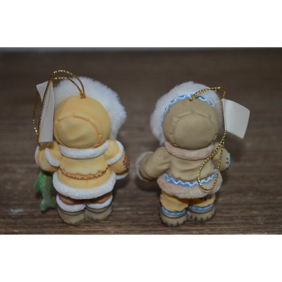 Enesco Cherished Teddies Eskimo Ornaments Christmas Holiday Fish Bear Hanging - Picture 7 of 11